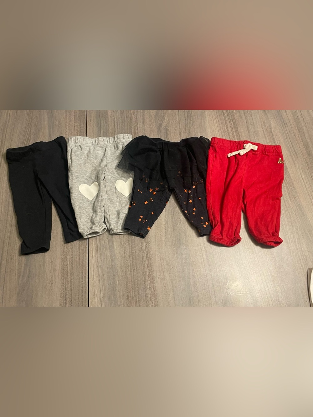 3-Month Baby Girl Pants/ Leggings – Set of 4